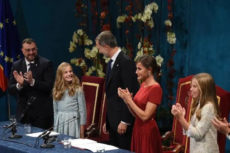 Doña Leonor tras finalizar su discurso en los Premios Princesa de Asturias 2019. / @FPA Iván Martínez