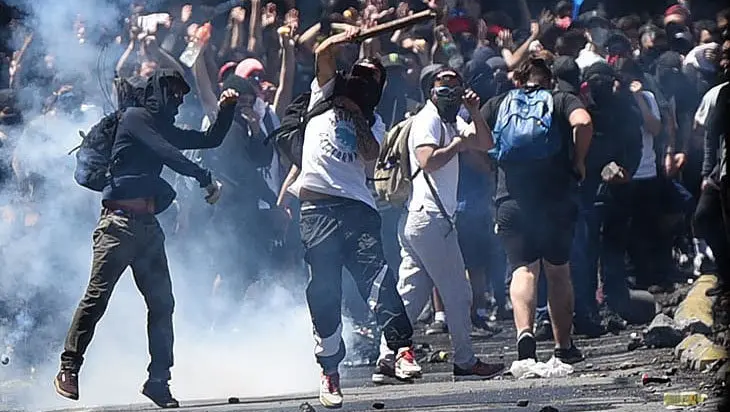 Protestas en Santiago de Chile. / Instagram