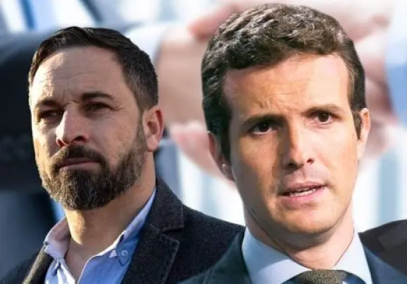 Santiago Abascal y Pablo Casado. / RR SS