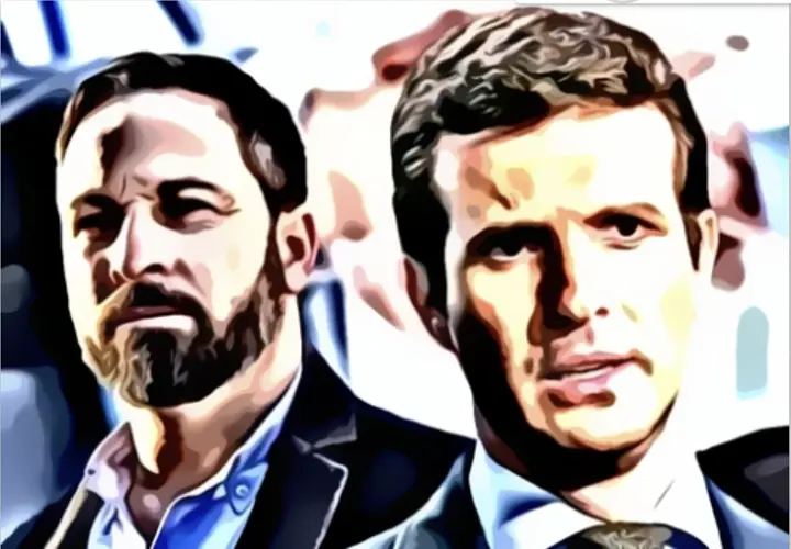 Santiago Abascal y Pablo Casado. / Mundiario