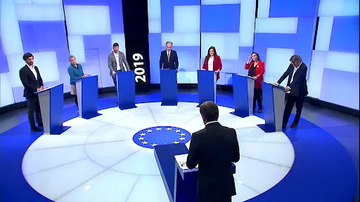 Un debate electoral en la TVG. / CRTVG