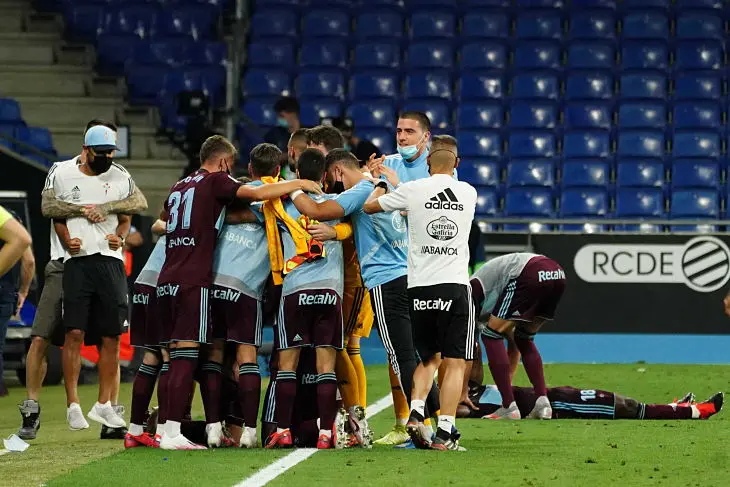 Celta de Vigo despues de salvarse del descenso 2020. / RRSS