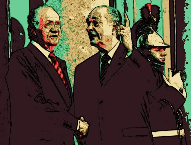Juan Carlos I y Chirac.