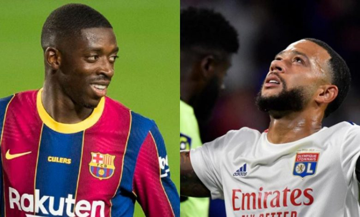 Ousmane Demb&eacute;l&eacute; y Memphis Depay, futbolistas. / RRSS.
