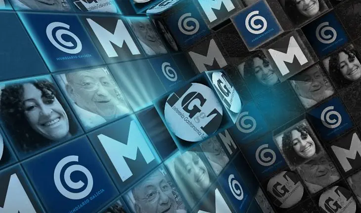 María Campos y Guillermo Campos con los logos de HGgT, la edición GALICIA y MUNDIARIO. / Mundiario