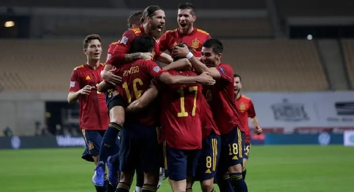 Espa&ntilde;a gol&oacute; a Alemania en la Liga de Naciones de la UEFA. / Twitter