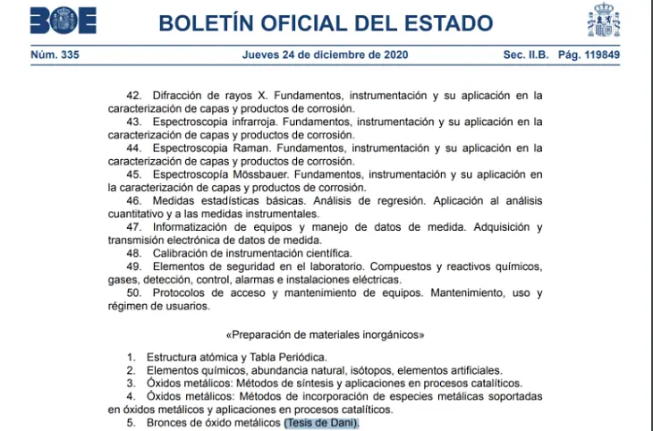 Captura de una publicación en el BOE del 24 de diciembre de 2020. / Mundiario