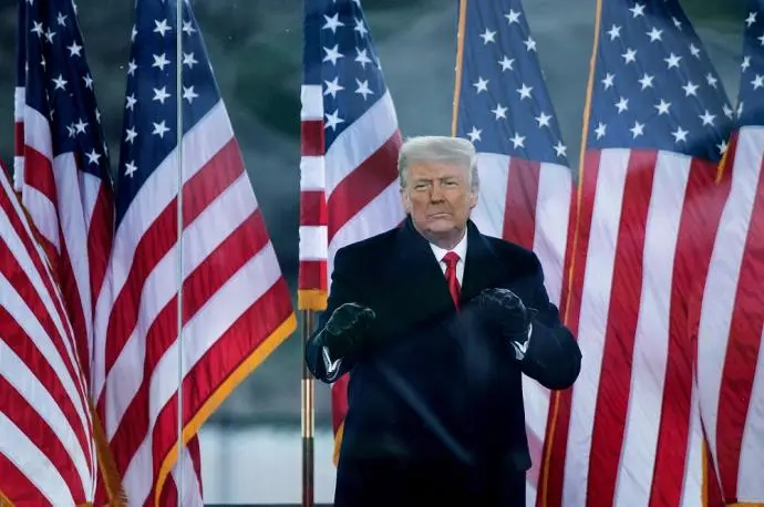 El expresidente de Estados Unidos Donald Trump durante su discurso en el que incit&oacute; a sus seguidores al asalto al Capitolio el 6 de enero. / USA Today