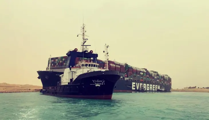 Ever Given, buque encallado en el Canal de Suez. Autoridad del Canal de Suez. (1)
