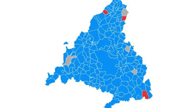 Mapa de las elecciones en Madrid. Telemadrid.
