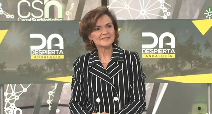 Carmen Calvo, vicepresidenta primera de Gobierno. / Captura TV