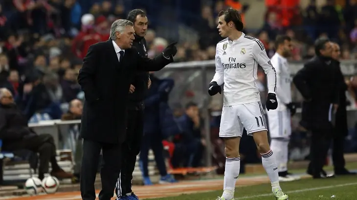 Carlo Ancelotti y Gareth Bale. eurosport.com