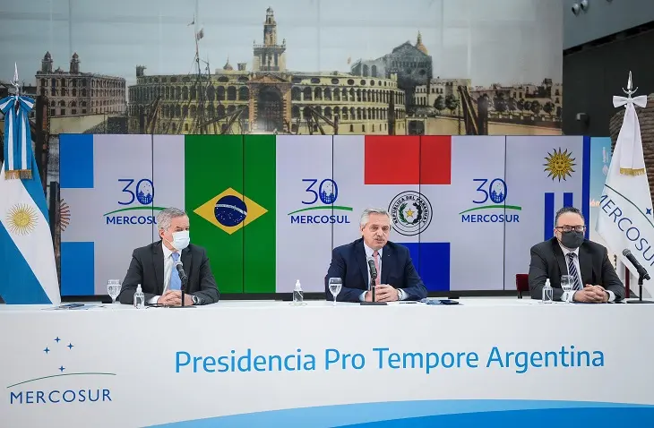 Asistentes de la Cumbre del Mercosur en julio 2021. / Twitter.com @casarosada