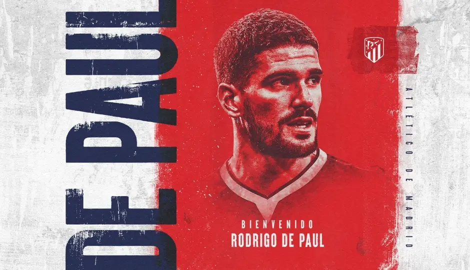 Rodrigo De Paul, anunciado como segundo fichaje. atleticodemadrid.com