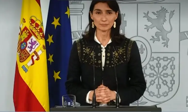 Captura de v&iacute;deo de la declaraci&oacute;n de Pilar Llop. Gobierno de Espa&ntilde;a (2)