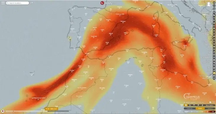 Nube de azufre.