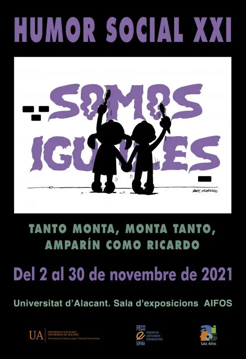 Cartel de la Muestra  de Humor Social 2021, Universidad de Alicante  / Art Molero