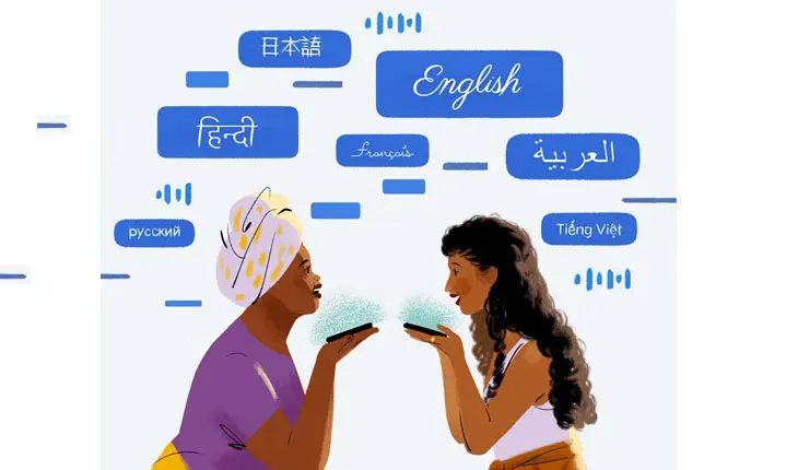 Dos avatares hablan diferentes idiomas en el metaverso. / @meta