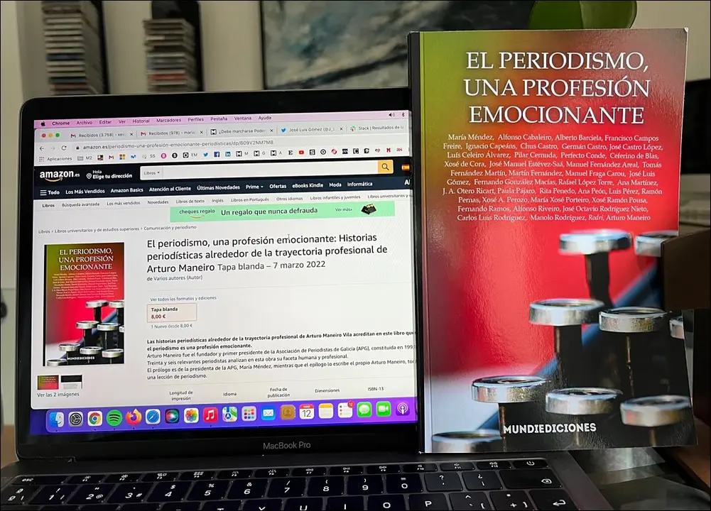 El libro El periodismo, una profesión emocionante, a la venta en Amazon. / Mundiediciones