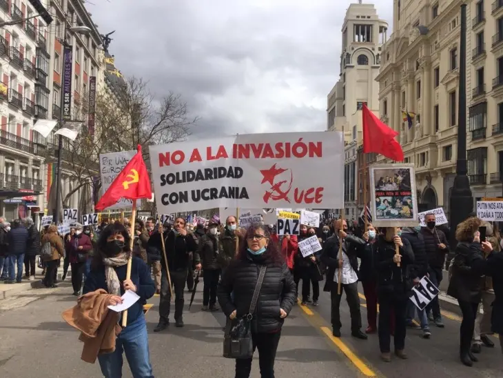 Movilizaci&oacute;n en contra de la invasi&oacute;n rusa a Ucrania. Eduardo Madro&ntilde;al Pedraza