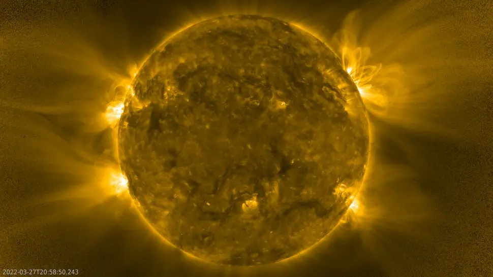 Imagen del Sol tomada por la misi&oacute;n Solar Orbiter. / ESA