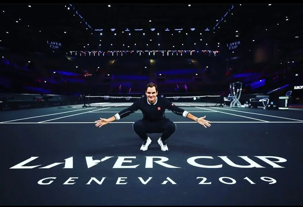 Roger Federer en la Laver Cup en 2019. / Foto: @rogerfederer