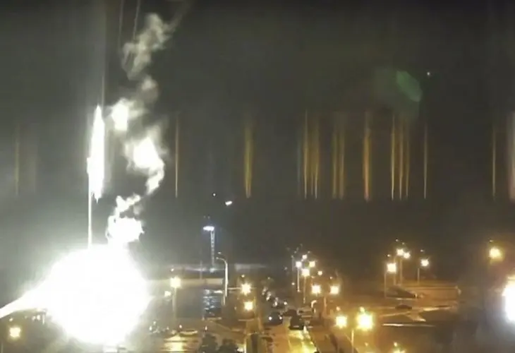 Momento en que las tropas rusas tomaron la planta de Zaporizhzhia el pasado marzo. / RR SS.