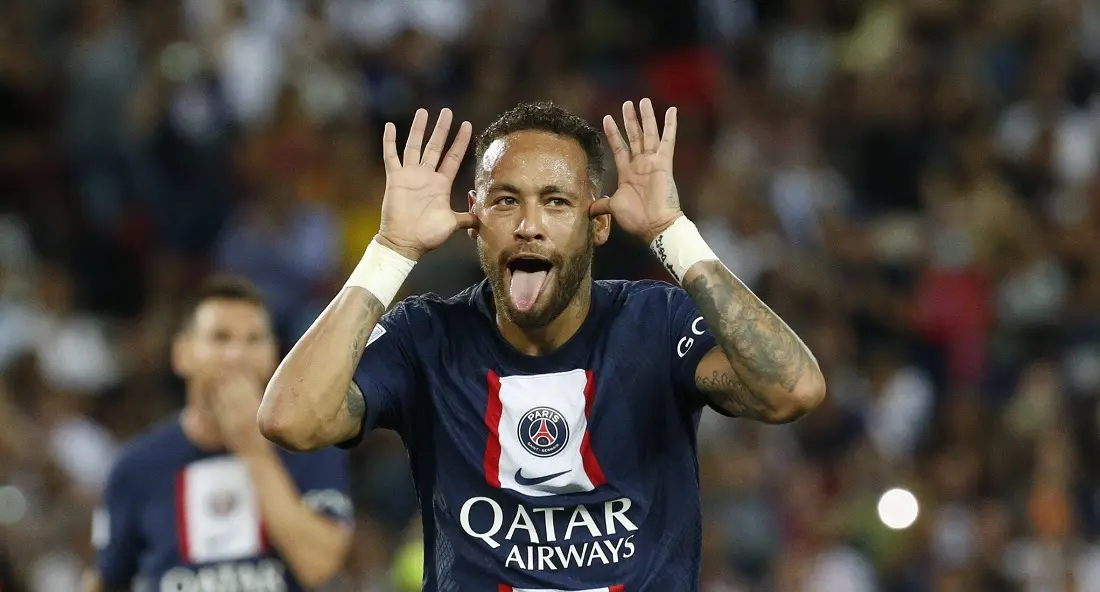 Neymar Jr. celebra su doblete con el PSG. @neymarjr
