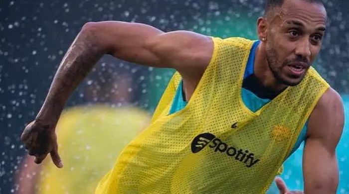 Aubameyang, jugador del FC Barcelona. / @auba