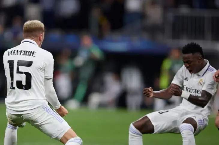 Vinicius celebra con euforia uno de sus goles esta temporada. / @realmadrid