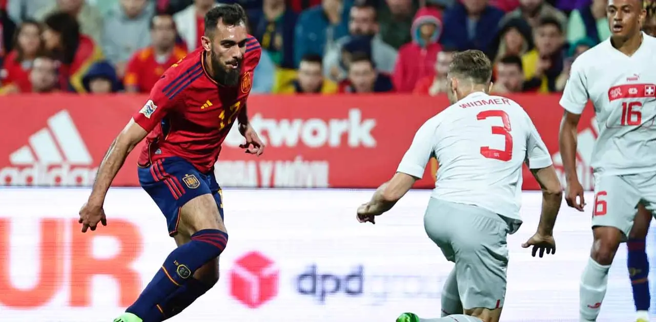 Borja Iglesias debutando con la selecci&oacute;n espa&ntilde;ola. / @Sefutbol