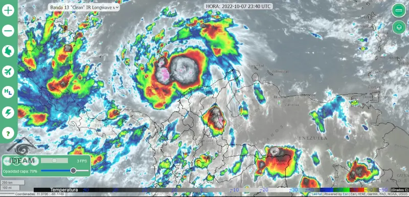 Tormenta tropical Julia en el Caribe. / IDEAM