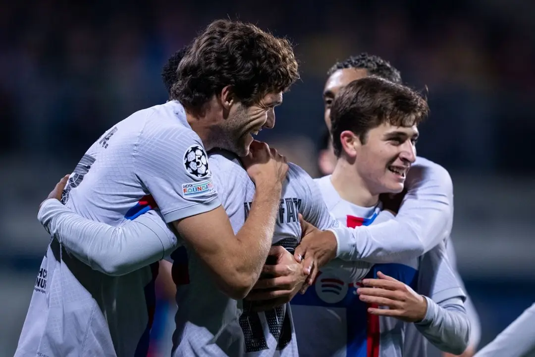 Marcos Alonso se estren&oacute; como goleador en la Champions League y como jugador cul&eacute;. / @fcbarcelona_es