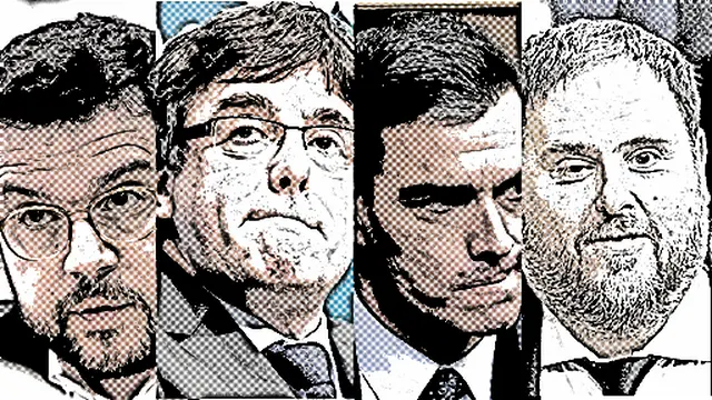 Protagonistas del contencioso entre Catalu&ntilde;a y Espa&ntilde;a.