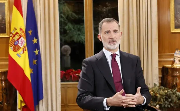 El rey Felipe VI en su discurso de Navidad de 2022. / Mundiario