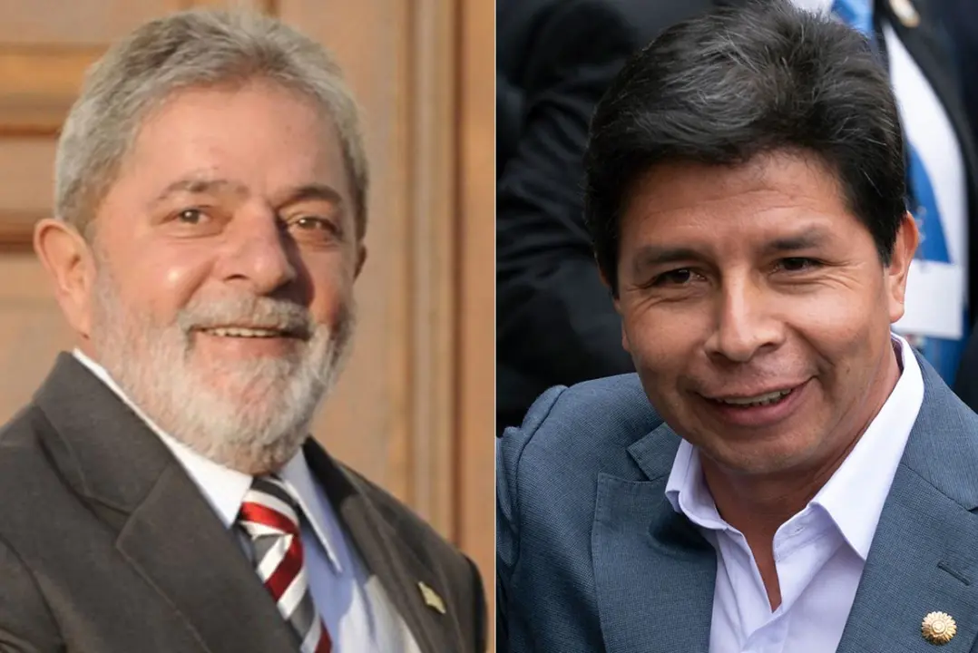 Luiz In&aacute;cio Lula da Silva, presidente de Brasil; y Pedro Castillo, expresidente de Per&uacute;. / RR SS.