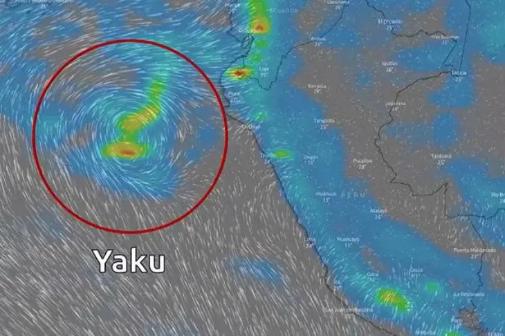 Cicl&oacute;n Yaku / Servicio Nacional de Hidrolog&iacute;a y Meteorolog&iacute;a (Senamhi)