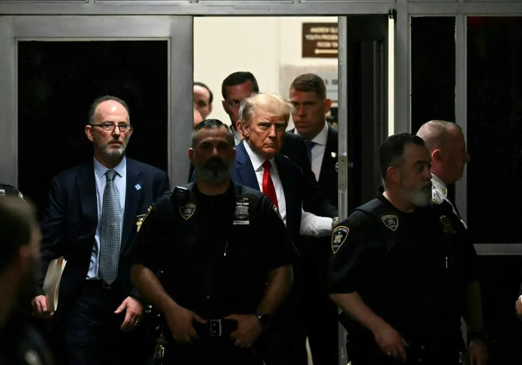Donald Trump en la corte de Manhattan, en Nueva York, EE UU. / RR SS