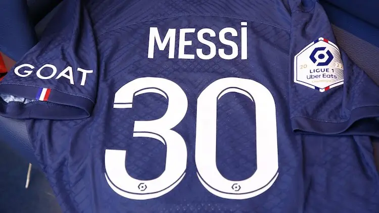 Camiseta de Messi en el París Saint Germain. @PSG_espanol