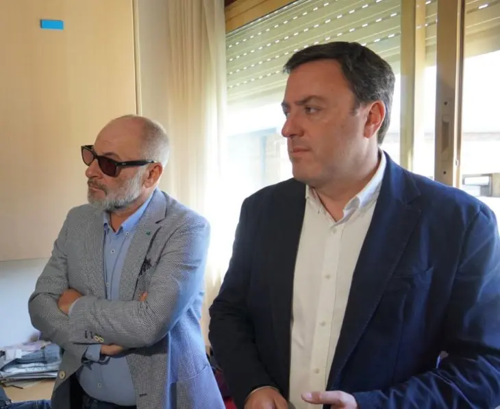 El candidato a la alcald&iacute;a de Ourense, Paco Rodr&iacute;guez, y Valent&iacute;n Gonz&aacute;lez Formoso./ PSdeG