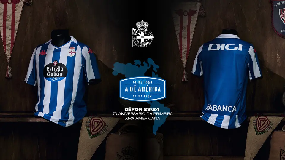 Nuevas camisetas para el Deportivo y el D&eacute;por Abanca. / RCD