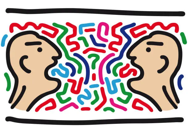 Dos personas debatiendo. / Autor.