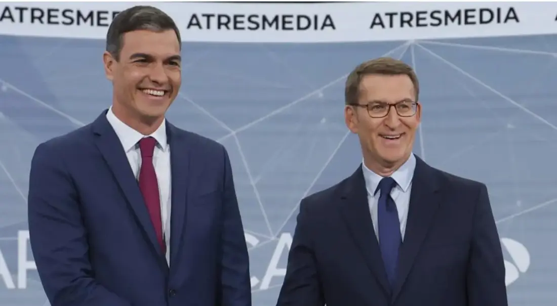 Pedro Sánchez y Alberto Núñez Feijóo. / Antena 3