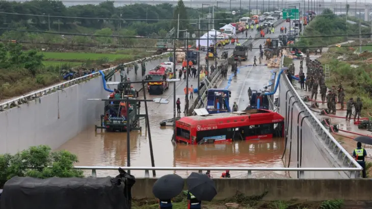 Inundaciones en Corea del Sur. / RR SS.