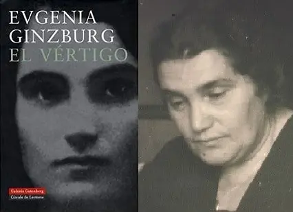 Portada de una edici&oacute;n de "El v&eacute;rtigo", con un retrato juvenil y, a la derecha, retrato de la autora en su madurez