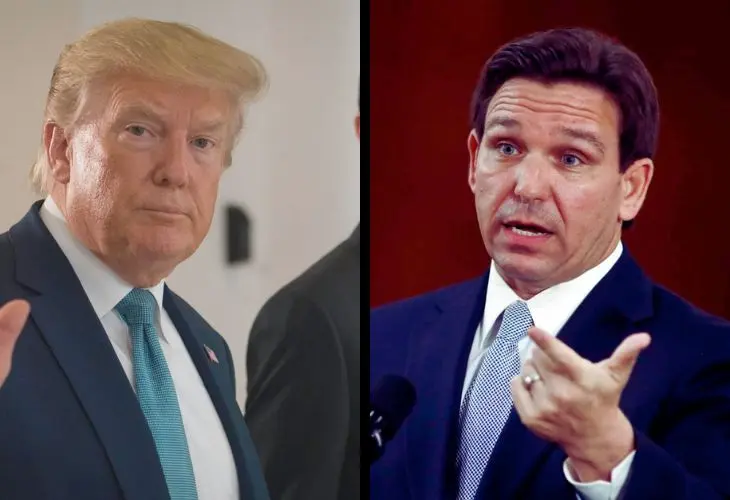 Donald Trump, expresidente de EE UU; Ron DeSantis, gobernador de Florida. / RR SS.