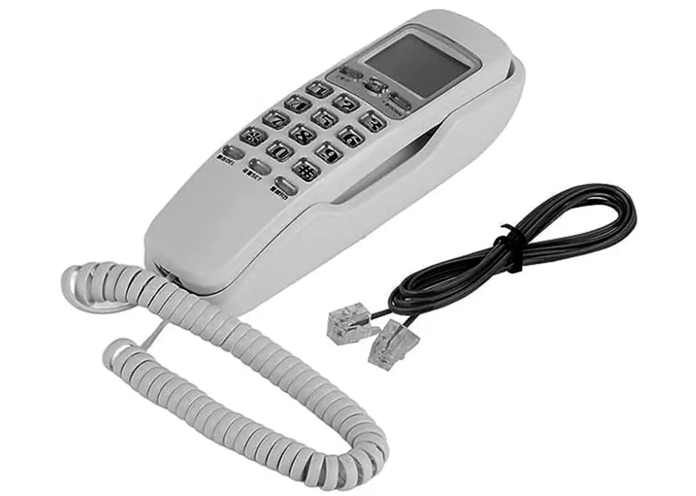 Un tel&eacute;fono fijo con cable. / Amazon
