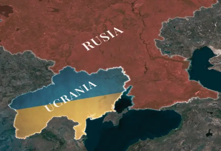 Mapa de Rusia y Ucrania. / RR SS.