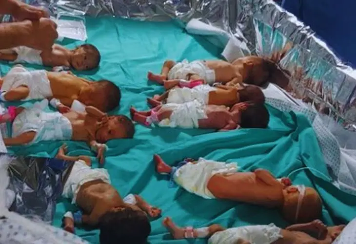 Beb&eacute;s en el hospital Al Shifa. / RR SS.