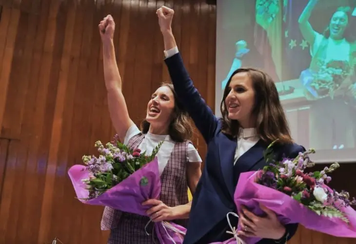 Irene Montero, exministra de Igualdad; e Ione Belarra, l&iacute;der de Unidas Podemos. / X-@Pauetevilo.